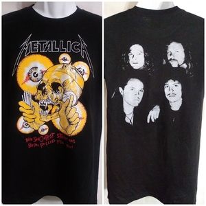 Metallica Shortest Straw Rock Band Faces T-Shirt